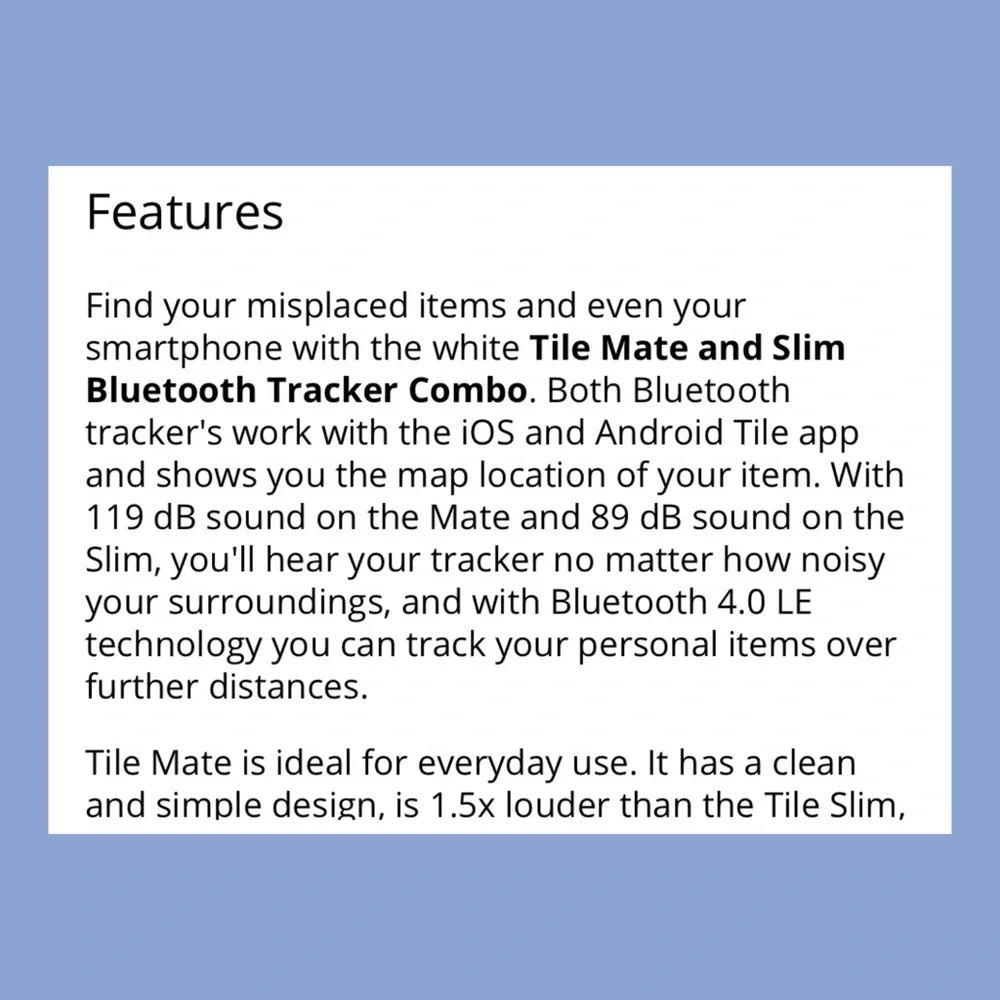 👑✅PRICE FIRM✅ Tile Mate Bluetooth Slim 4Pack Tracker Set-BRAND NEW!
